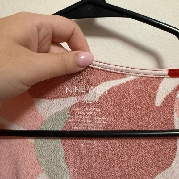 Nine West Red and Pink Floral Midi Dress - Picture 3 of 5